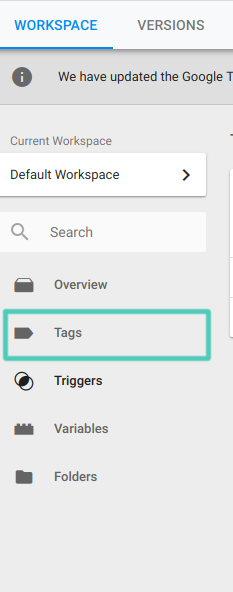 Triggers tab GTM