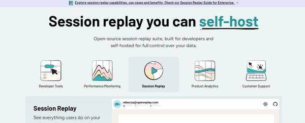 Top 10 alternatives of OpenReplay